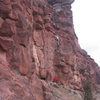Scarpelli belaying Brent on Visiting Red Lodge.