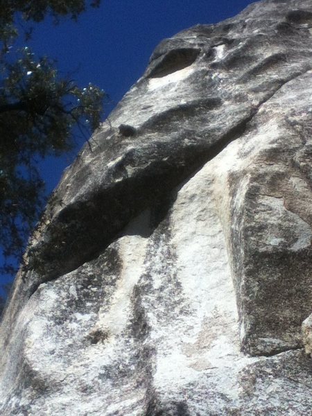 Didn't climb it, couple of bolts, not sure exactly where it climbs.