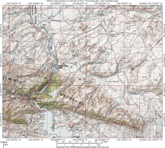 Map 1: Seminoe Mountains