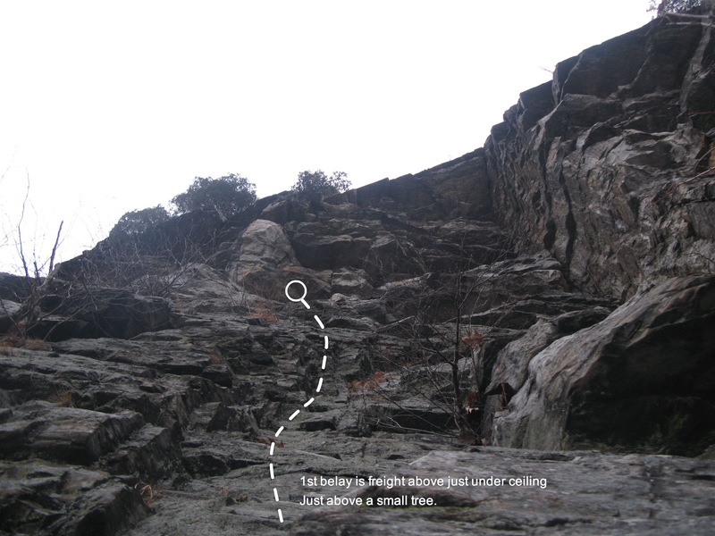 Route to 1st Belay station
