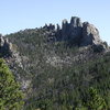 A look at some of the pinnacles on the top ridge of the Bear Head Mountain.