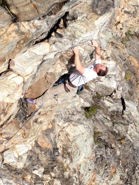 Dennis Buice starting up the steeps.