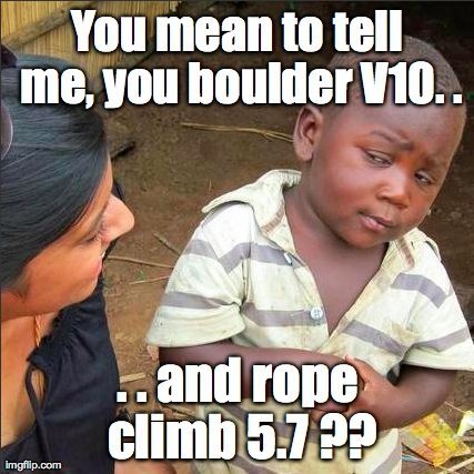 i saw in a guidebook recently a description that said the route was either 10b or highball V4...riiight.. . ..