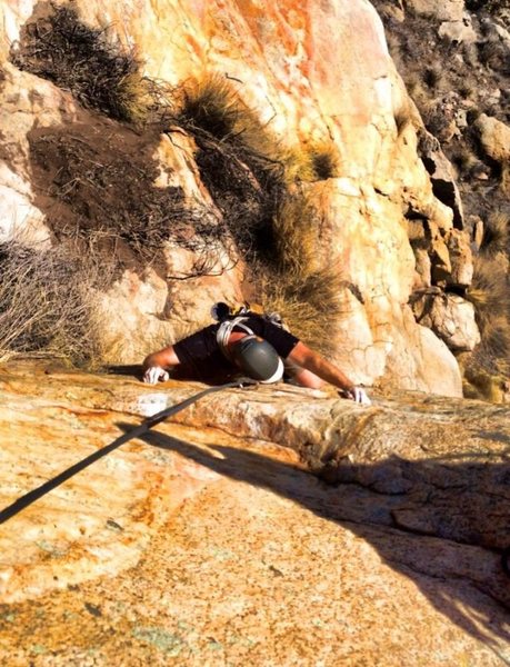 Andrew cranking the final moves on Tatanka!