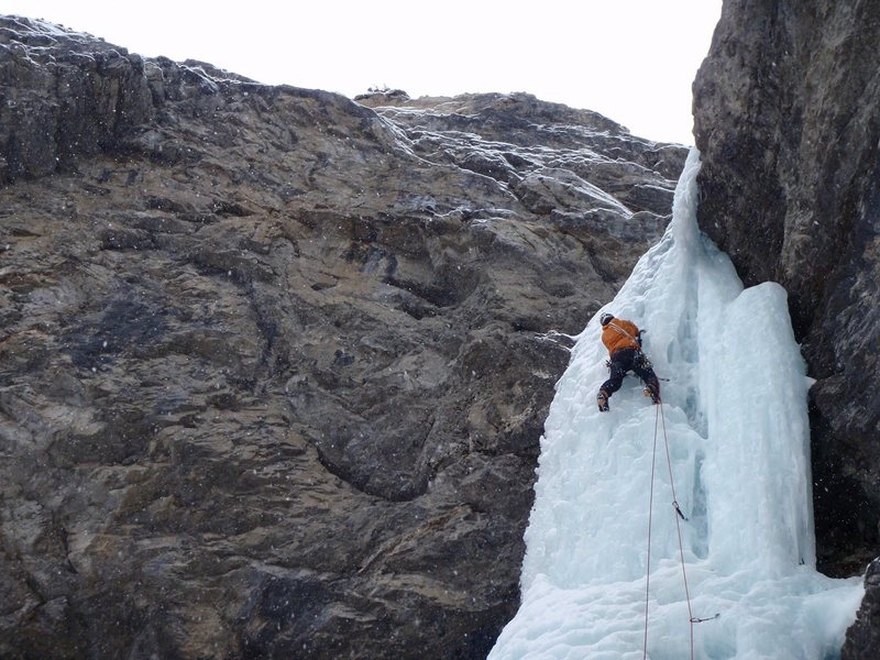 Climbing in Professor Falls Area, Banff National Park