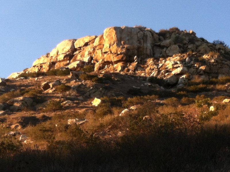 Main wall from half way up the trail.