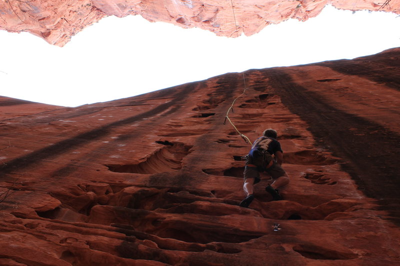 Climbing 1/2 Route/Unknown at South Fork in Zion 4/2013 w/ Angus Weissner and Aaron Smith