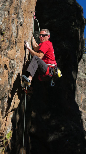 Starting the route<br>
Golden Years(5.13a)