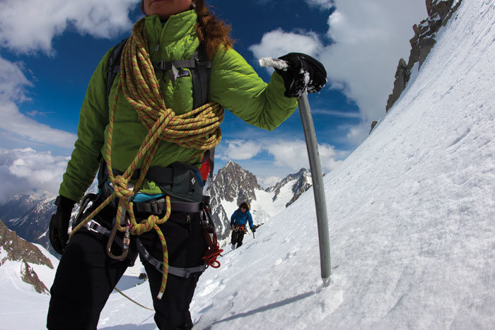 Roping up can protect your party on soft snow, but please do a reality checksee number 41. <br>
by Andrew Burr<br>