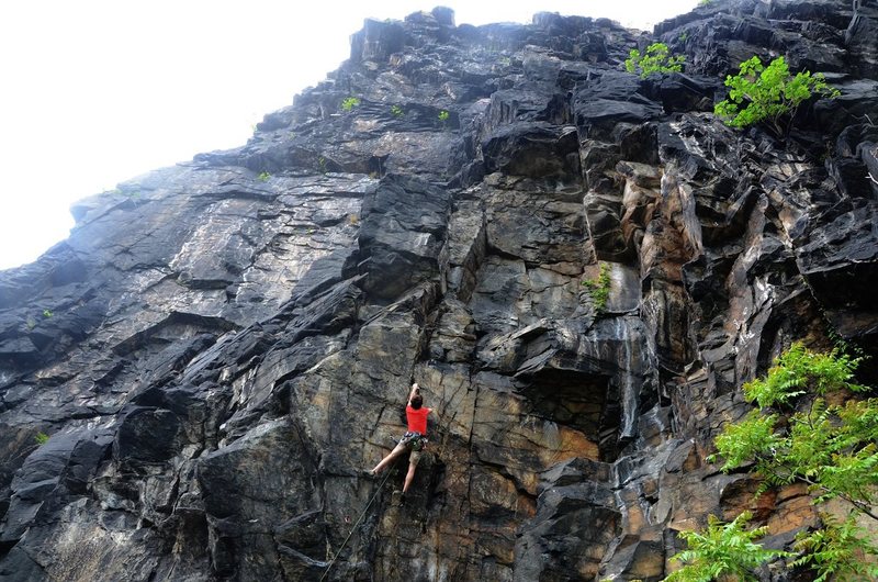 Climber on "Outrage"<br>
Taken by Indy