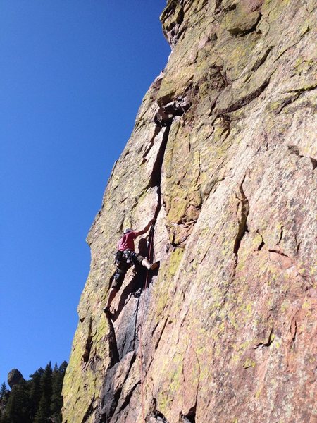4th pitch just after the hand traverse.