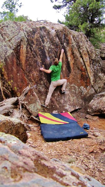 Hitting the incut edge on Yoga Flame.
