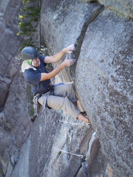 The crux boulder problem.