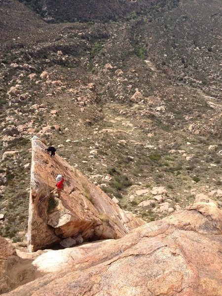 Top of Meteor. In the red I believe is Josh Higgins and his climbing partner Tenten(?).