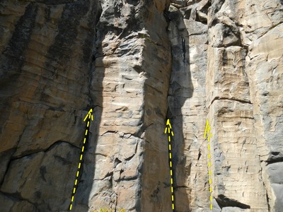 Garden Party is the middle route in the picture with Cornered to the left and Iron Jerks to the right.