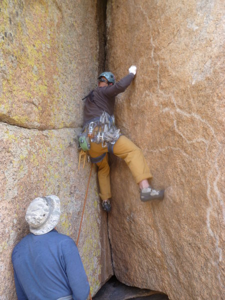 Starting the climb.
