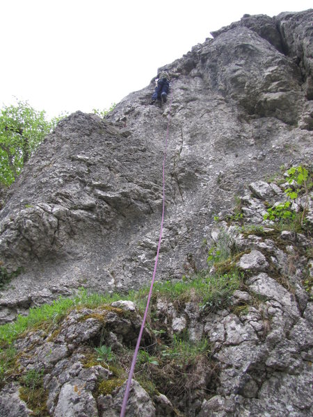 Barney reaching the anchor of V.M.-Weg.