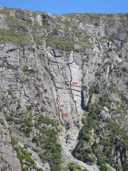 The route labelled "SOG"