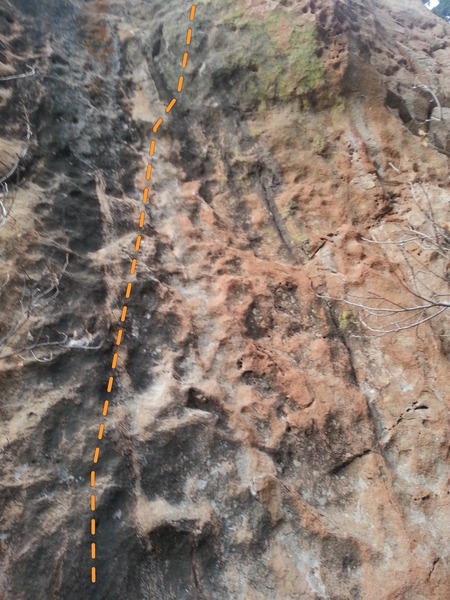 Crappy phone camera shot of the route