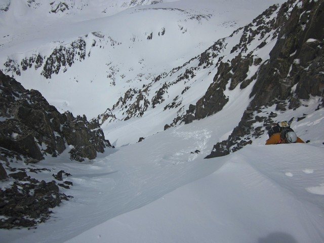 SW Couloir on Quandary. We named it Horton's Hind Leg in memory of Horton the Quandary Dog