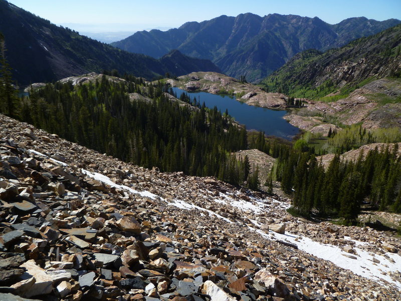 The descent toward Lake Blanche. Hard to believe SLC is just over yonder.