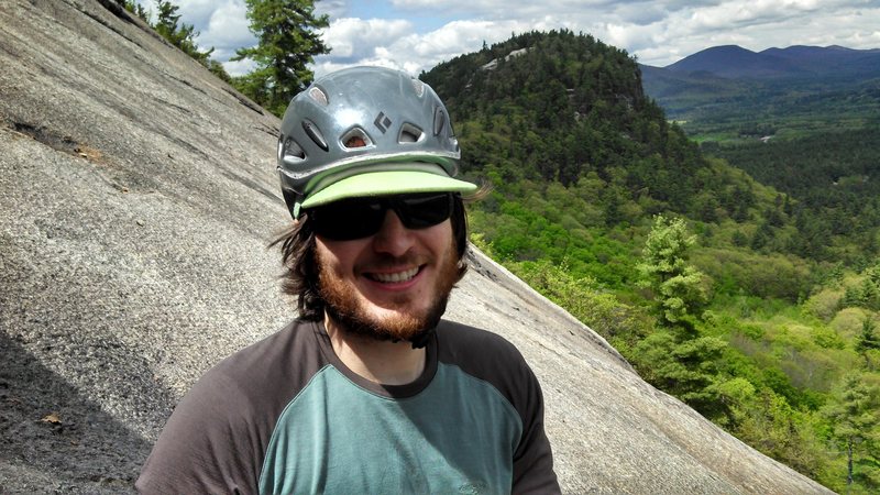 Me on lunch rock with the real beauty behind me!