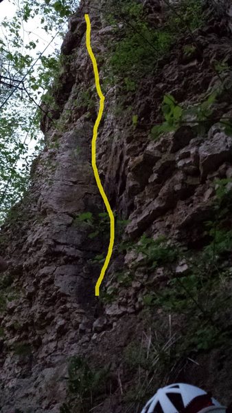 The route (sorry for the off center picture)