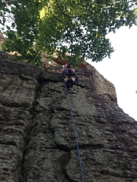 Aubrey running it out on the start of Patio Direct.