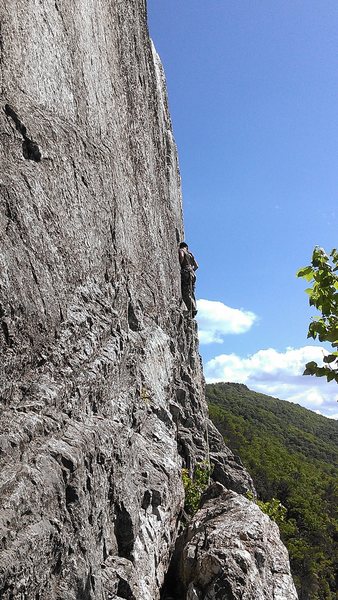 Carson Purnell on the pitch #2 traverse.
