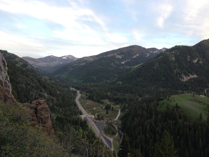 View from the base at the Red Rock Wall. Gets even better as you climb up!