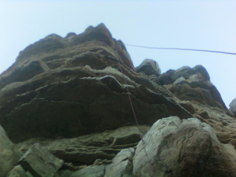 Wicked pump on solid quartzite. Don't cheat with the rest on the ledge.
