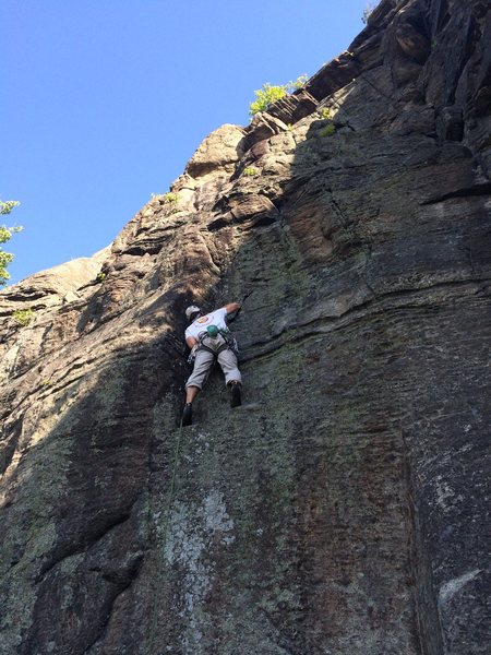 Murph on the first ascent (for the records). We're sure someone, at some point, in the Tri-State area, has probably climbed this.