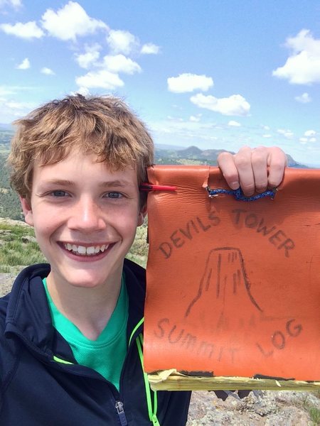 How wide can a 13-year-old smile? Climb Durrance to find out!