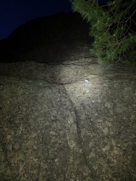 Route ID photo. First bolt and some identifying features. Taken at night, sorry for the poor quality.