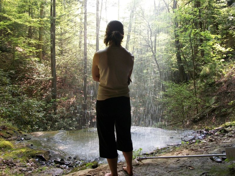2011.04.30 - Red River Gorge, KY, USA - sometimes getting to the climbs is as spectacular as the climb itself.