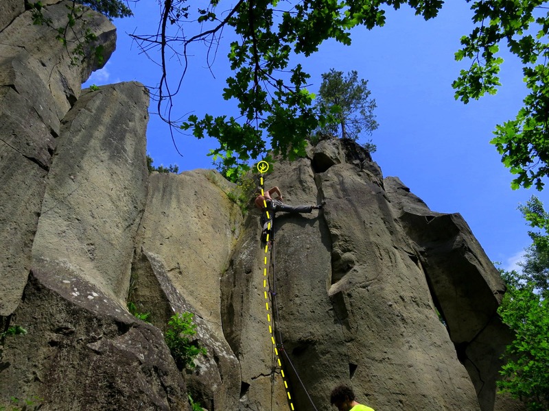 The route (David climbing)