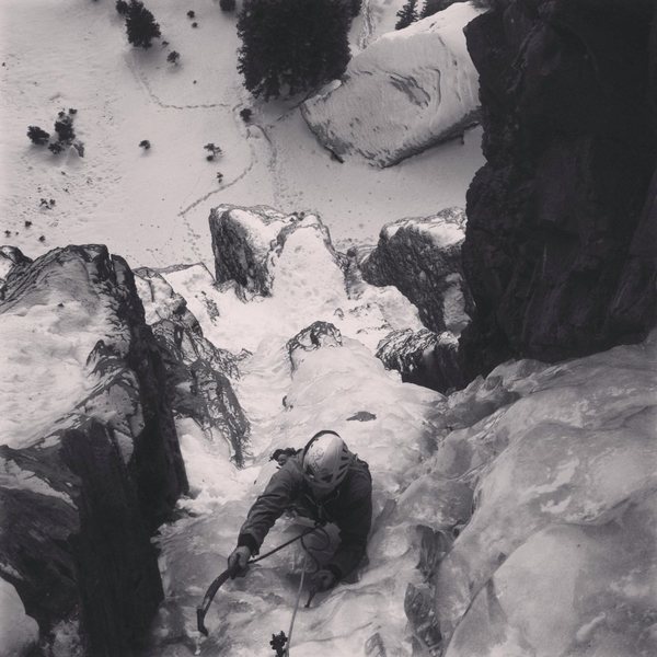 One of the best ice lines of all time: Sapphire Bullets of Pure Ice. January 2014