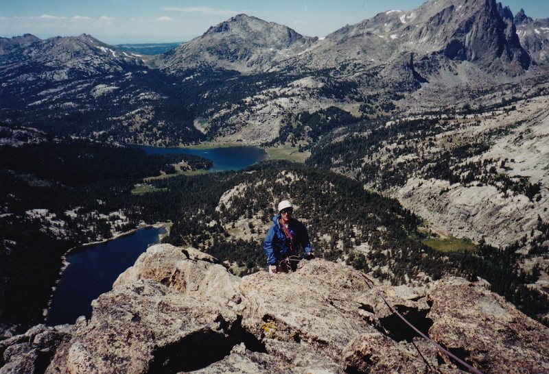 Chuck, the "cleaner" on our simul-climb.