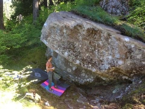 Roof boulder.