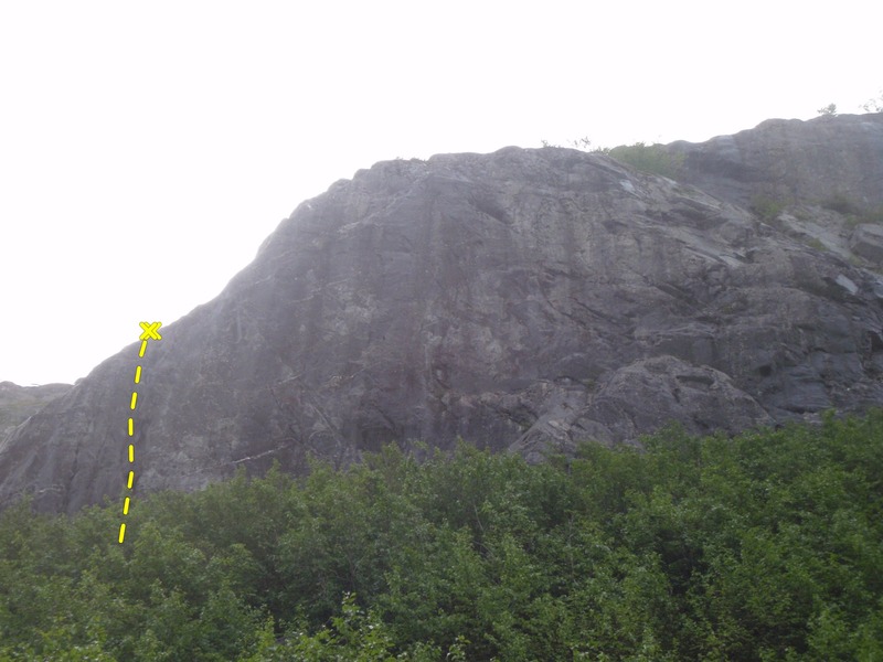 Black Pudding is the third route form the left side of the wall.