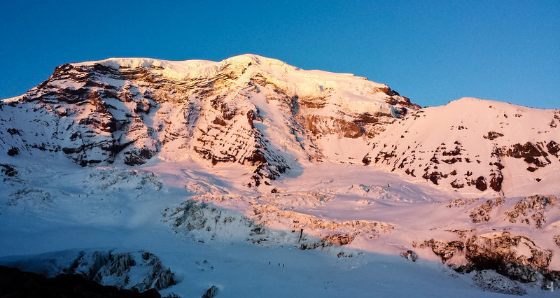 view of Liberty Ridge from camp Curtis