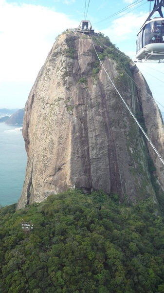 The mountain on the descent via the cable car.