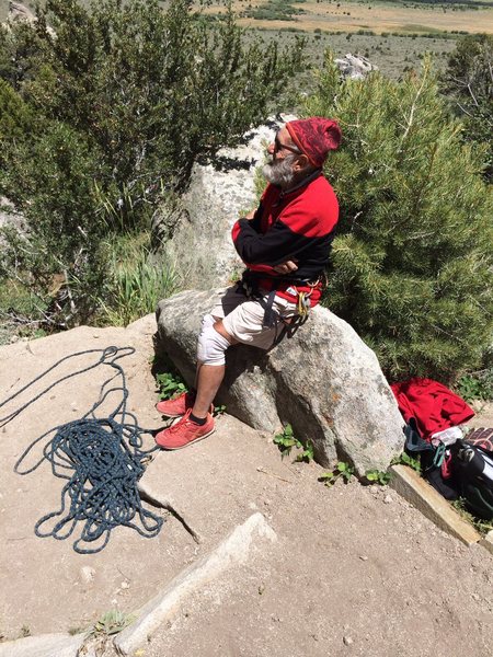 Seventy-seven year old George Urioste, June, 2014. Castle Rocks State Park.