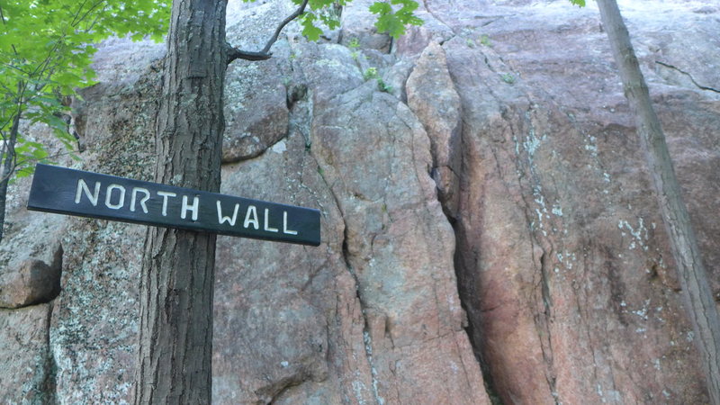 North Wall and it's clean granite.