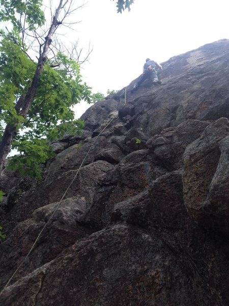 Crux slab section.