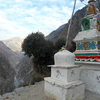 another view of the Sutlej gorge, this time with Buddhist stupa.