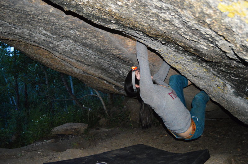 Working on Beer Crack at twilight.