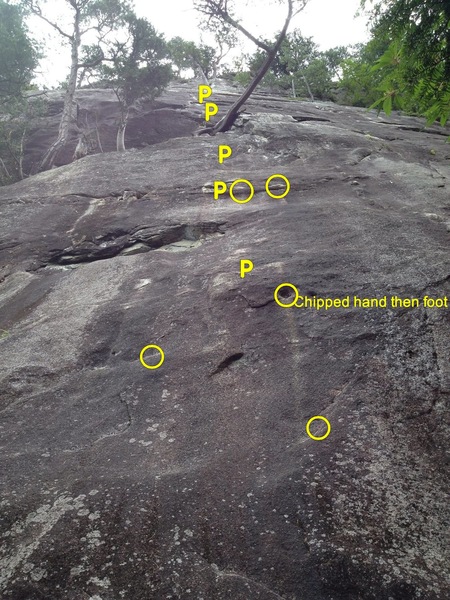 Wide shot of the route. Granite is polished in many places.