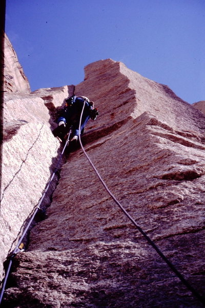 Dave on the 1st pitch... 5.11- C1