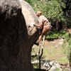 Ray Weber "Wrestling with a Buffalo V5" in the Black Hills of South Dakota.